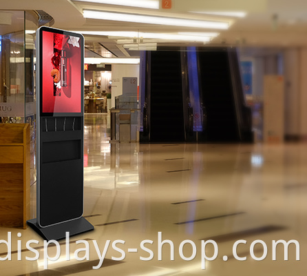 LCD Advertising with Mobile Charging and Brochure Holer